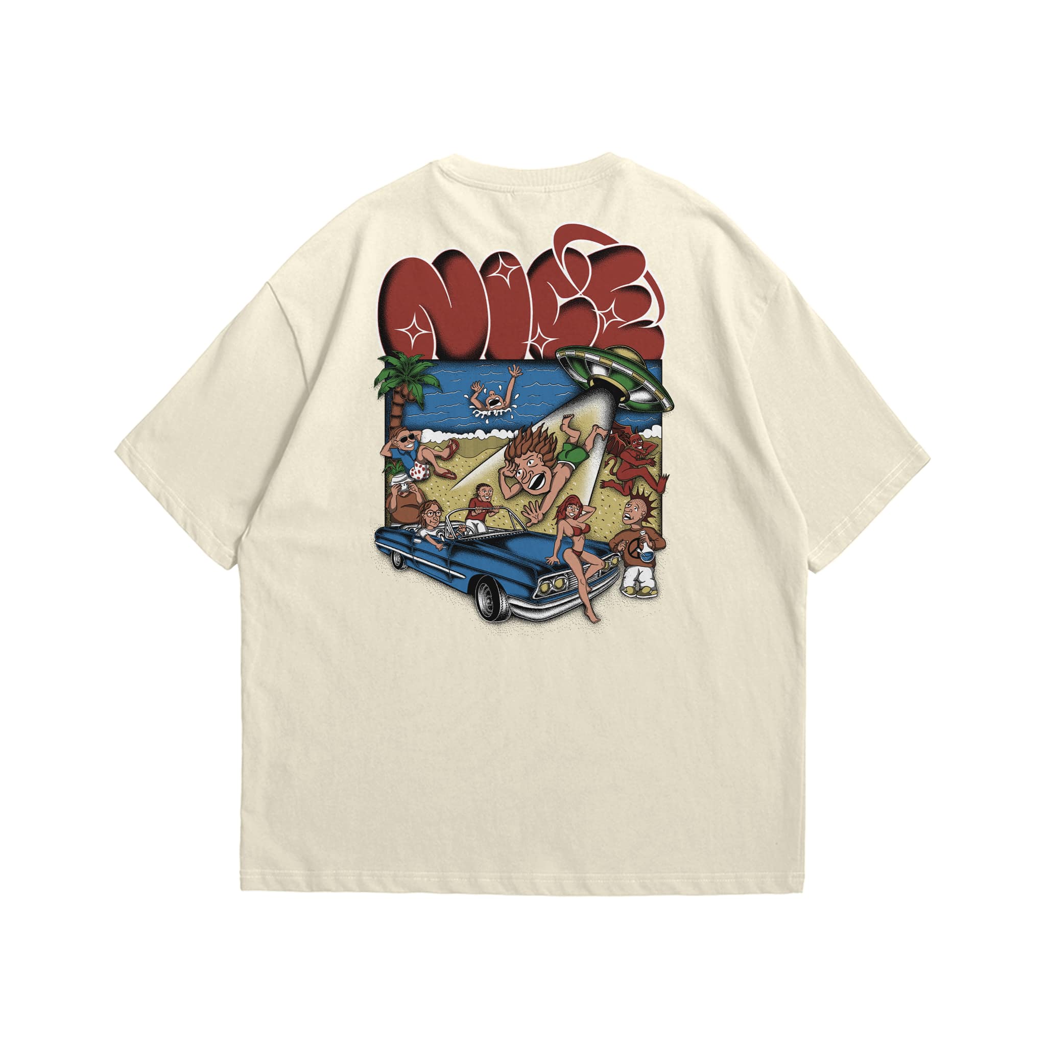 Police Chase Black Tee